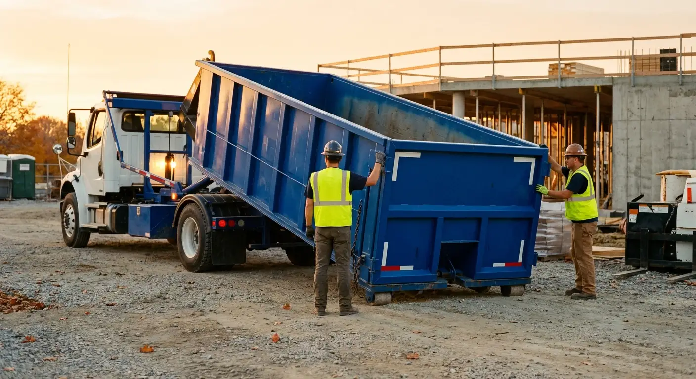 Commercial dumpster rental delivery in Towson, MD