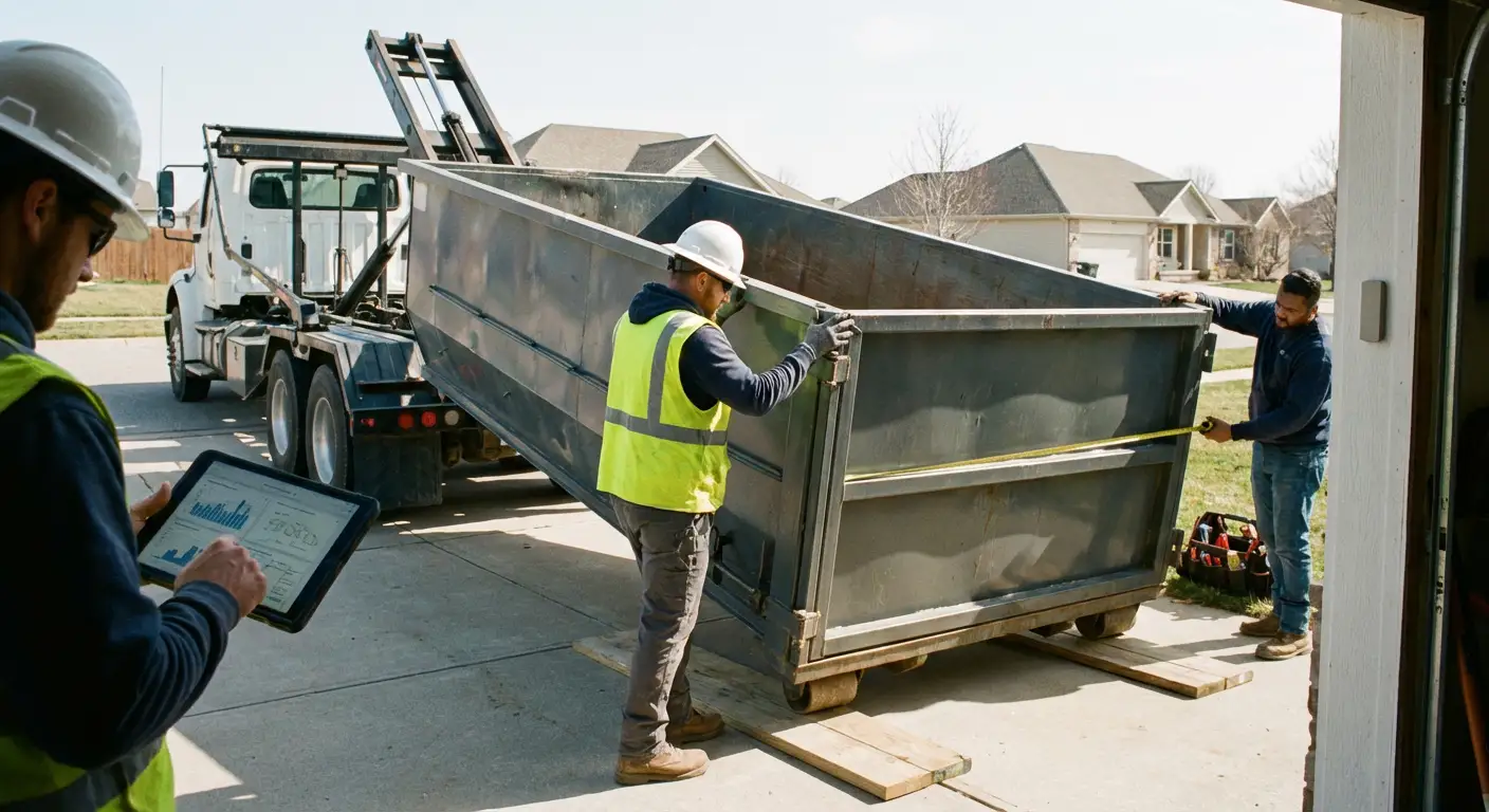 Roll-off dumpster dimensions and capacity guide in Towson, MD